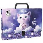 DERFORM Mapă din carton laminat cu mâner, închidere cu clemă, A4, Cleo&Frank, model Little Star - Derform, 5cm