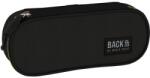 DERFORM Penar cu fermoar, formă ovală, model Black Vibe( Curcubeu) - BackUp Penar