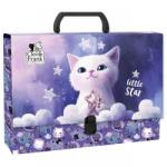 DERFORM Mapă din carton laminat cu mâner, închidere cu clemă, A4, Cleo&Frank, model Little Star - Derform, 10 cm