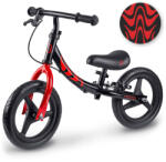  Kétkerekű futóbicikli, Ricokids Fun Adventure, fekete, acél váz, EVA hab kerekek 29 cm, állítható ülésmagasság 32-42 cm, hátsó fék, ultrakönnyű (TE760804)