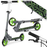  Gyerek roller, Ricokids Kodi, zöld, 14, 5 cm PU kerekek, összecsukható, állítható kormány, kézifék és lábfék, ABEC-7 csapágy, 3-8 éveseknek, max. 50 kg