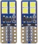 AMiO Bec LED T10 Canbus W5W 12-24V 2W alb cu 8 SMD 2835, set 2 buc Amio (AM01635)