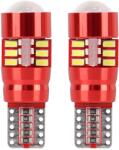 AMiO Bec LED T10 W5W Canbus 12-24V 2.5W 27 SMD 3014 alb AMIO, set 2 buc (AM01446)