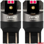 AMiO Set bec LED 7443 W21/5W rosu CANBUS Pro 12/24V cu 4x3030 SMD (AM03592)
