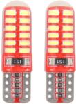 AMiO Bec LED T10 Canbus alb 12V 1.9W 24 SMD 3014 AMIO, set 2 buc (AM01444)
