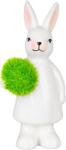 MagicHome Decoratiune iepuras de Paste MagicHome cu ou verde, 4, 7x6x12, 7 cm (8091834)