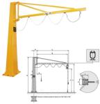 LINK SPA Macara pivotanta cu coloana 270 grade M1010 1000 kg 3045 mm