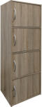 PAKOWORLD Dulap coloana Soline, Lemn, Alb - Stejar, 40x34x120 cm (383-000014)