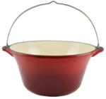 Perfect Home Ceaun rosu 22 L, fonta emailata Perfect Home 17896, poate fi folosit pe foc deschis Ceaun