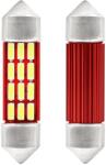 AMiO Set 2 becuri auto LED C5W 36mm Canbus 12 SMD 4014, 12-24V, alb (AM01632)