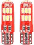 AMiO Bec LED T10 Canbus alb 12V 2W, 15 SMD, silicon, set 2 buc (AM01443)