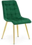 FDY Scaun Bucatarie/Dining Spirit Catifea Verde, Picioare Metalice, Finisaj Auriu