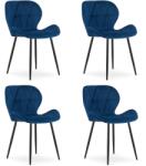 FDY Set 4 Scaune Bucatarie/Dining Miller Catifea Albastru
