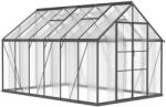 My Garden Поликарбонатна оранжерия 370 х 243 х 230 см, с 4 прозореца и 2 плъзгащи се врати (3534105lt)