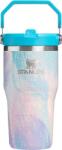 STANLEY Pahar termic cu mâner și pai IceFlow Sea Glass Plume 590 ml (10-13425-447)