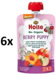 Holle Bio Berry Puppy 100% gyümölcspüré alma, őszibarack és bogyós gyümöl 100 g (7640161877269)