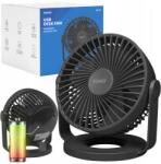 Savio Asztali ventilátor Vezeték nélküli ventilátor 4 üzemmód Usb-c Savio AD-01 Fekete (SAVAD-01)