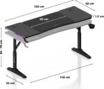 Huzaro Biurko gamingowe Huzaro Hero 4.6 RGB Black (HZ-HERO 4.6 RGB BLACK)