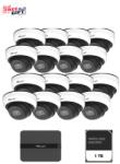 Milesight Technology Kit supraveghere video Milesight 16 camere Dome MS-C2973-PD + 1 NVR MS- N5016-PE (KIT16MINIDOME2MP) - ury