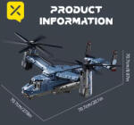  Osprey harci helikopter epitokeszlet, 1000+ darabos (mould061)