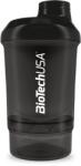 BioTechUSA Keverőpalack Biotech Wave+ Nano 300 ml (+150 ml) fekete-füst