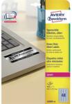 AVERY etikett címke, 45, 7 x21, 2mm, ipari poliészter, 48 címke/ív, 20 ív/doboz, ezüst (L6009-20) (L6009-20) - megaplace
