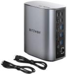 BlitzWolf Docking Station BlitzWolf BW-TH15 17in1 2x HDMI DP 4x USB-C PD 100W RJ45 Gri (BW-TH15)