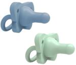 Dr. Brown's Силиконова залъгалка Dr. Brown's - HappyPaci, 0-6 месеца, 2 броя, синя и зелена (72239317457) - ozone