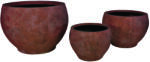 Yukon Globe Giant kompozit növénytartó szett rozsdabarna 63x45-110x76cm S3 (117817)