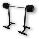 GazoFitness GazoFitness® Hardcore Készlet (Mobil Súlytartó állvány + Egyenes rudas súlyzó 39 Kg)