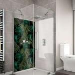 Wallplex fürdőszobai dekorpanel Fekete pálmalevelek 120 x 200 cm