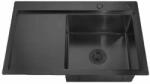 Mixxus HM7849R-215 NANO-BLACK (3.0/0.8) rozsdamentes acél konyhai mosogató