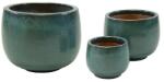  Cove Caldron kerámia növénytartó szett mohazöld 27x18-53x38cm S3 (124104)