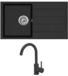 Evido Easy 45S Gránit Mosogató + Lana Csaptelep - Antracit - 760x440 mm (105982SET)