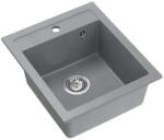 Quadron JOHNNY 100, 430 x 500 mm silver stone szürke színű gránit mosogatótálca