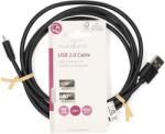 Nedis USB 2.0 kábel, USB-A dugó - USB Micro-B dugó, 2m (CCGL60500BK20)