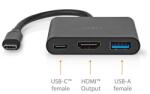 Nedis USB-C multiport adapter, dokkoló - HDMI/ USB-A / USB-C aljzat (CCGB64770BK01)