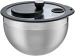 Rösle Saláta- és zöldséges tál 2 az 1-ben, Rösle, beépített centrifugális szárítóval, 24 cm, űrtartalom 5, 4l, többszöri használat, szárítás, előkészítés, tálalás, rozsdamentes acél