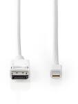 Nedis DisplayPort 1.4 kábel, displayport dugó - mini display port dugó, 2m (CCGB37404WT20)