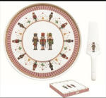  Easy Life-Nuova Porcelán tortatál lapáttal 32cm dobozban, Nutcracker