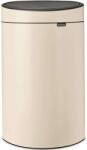 Brabantia Touch Bin New Soft-Touch nyomófedeles hulladékgyűjtő belső tartállyal, ovális, 40L - L méret, acél, világos bézs - 200748 (BR200748)