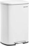 SONGMICS Pedálos Szemetesszedő - 50L - Fehér