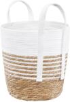 Ambition Boho füles kosár 25x26 cm fehér (5904134804402)