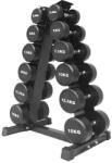 Zoco Body Fit Súlyzó állvány támogatás ZOCO BODY FIT YLJ 010, Súlyzókkal 2.5Kg-15Kg, Teljes súly 105 Kg, Acél, Fekete (ZCB-YLJ010)