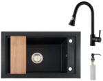 NERO Panama Gránit Mosogató - Fekete - 68, 6x42, 7 cm - pepita - 74 800 Ft