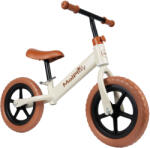 MalPlay Bicicletă de echilibru MalPlay - 12'', alb-maro (110729)