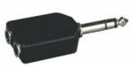 Well AC-015 6, 35 mm sztereó audio adapter dugó - alj Stereo 2x6.35mm