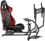 LogiLink Racing-Simulatior Cockpit monitortartóval 32 50" , fekete