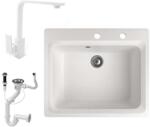 NERO Italia Gránit Mosogató Szett - Fehér - 60cm - pepita - 64 800 Ft