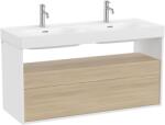 Roca Meridian dulap 120x46x56.5 cm sub chiuveta pe perete alb-stejar A858109607 (A858109607)
